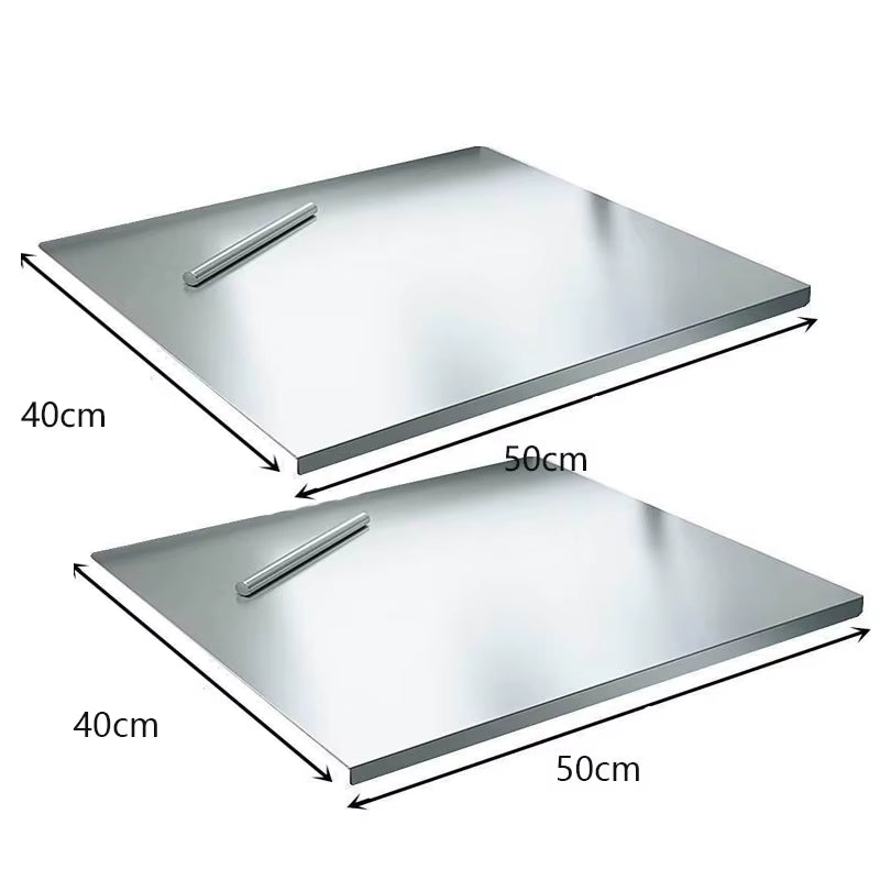 Light Top Stainless Steel Cutting Board Food Grade Heavy Duty Chopping Boards Anti-Slip Boards