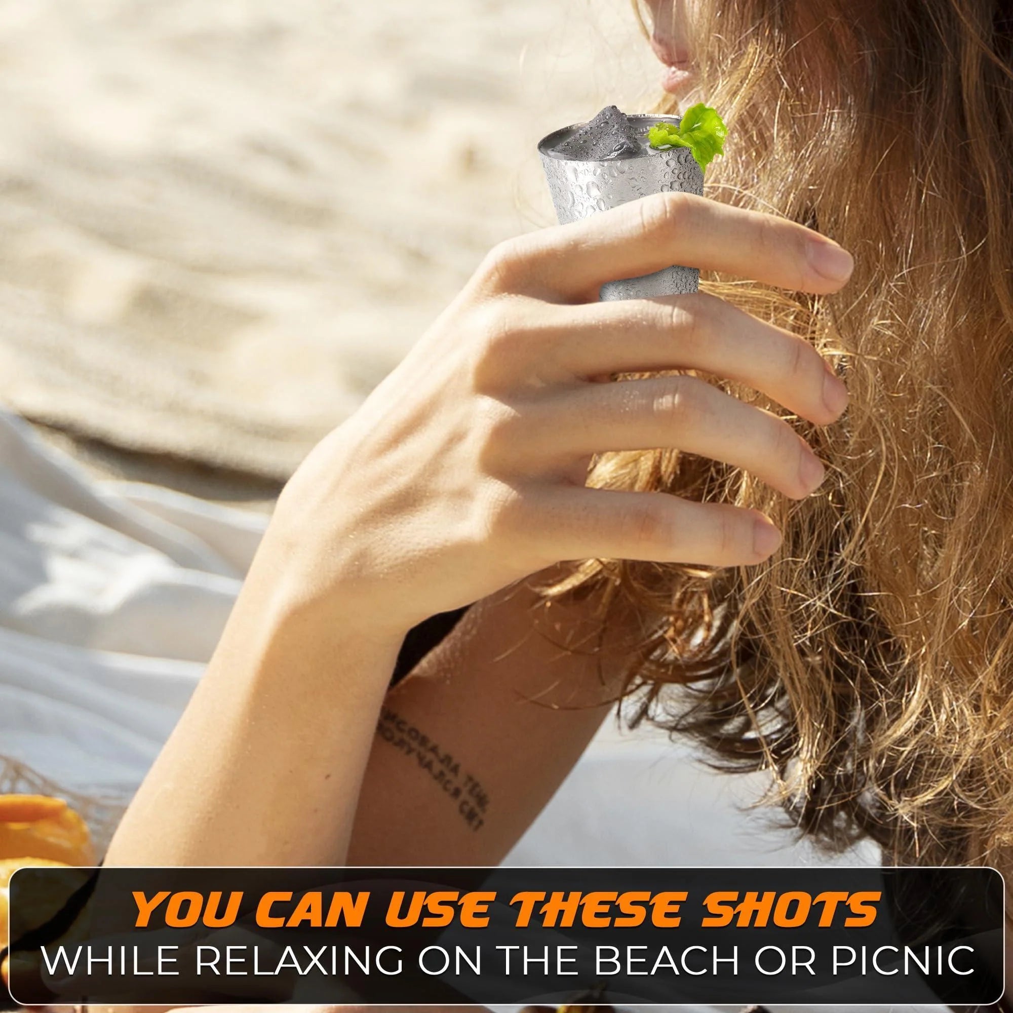 15Pcs Stainless Steel Shot Glasses Drinking Vessel Great Barware Gift, 30 ML