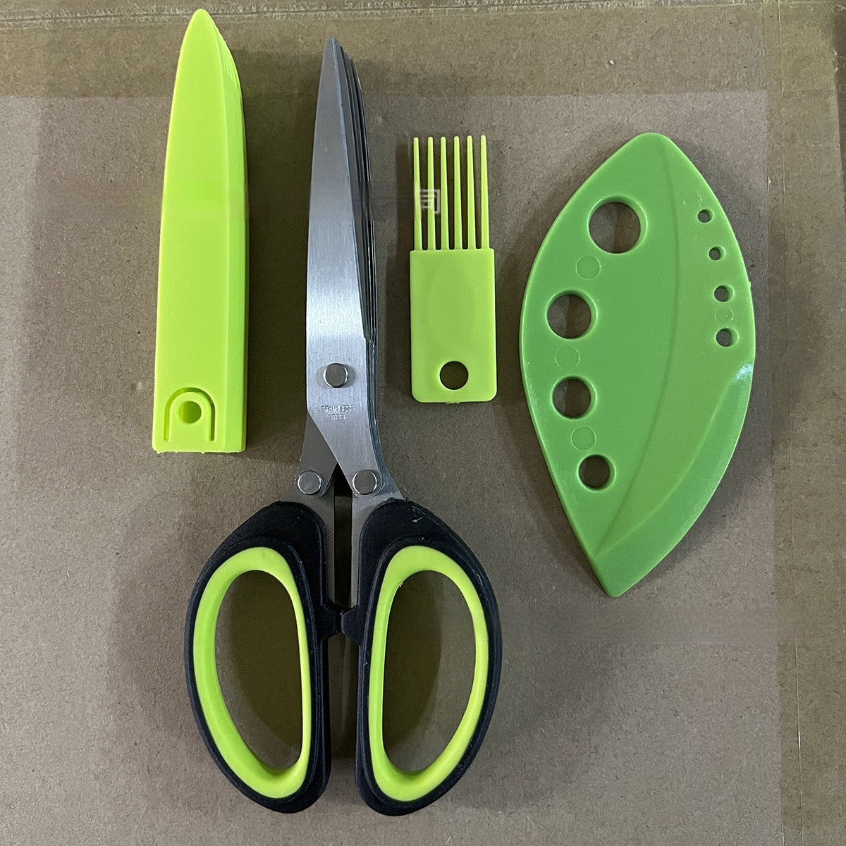 Stainless Steel Five-Layer Green Onion & Herb Scissors