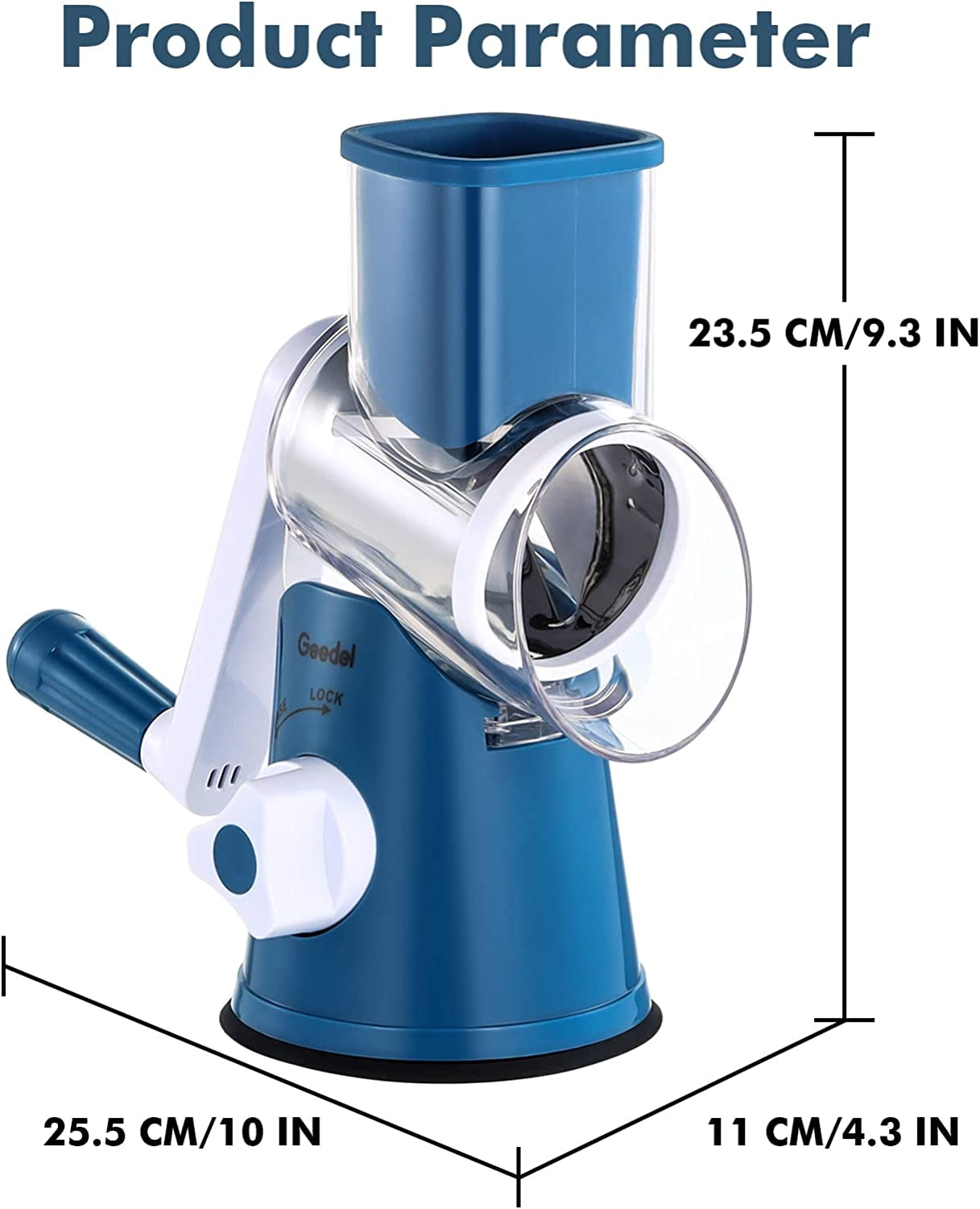 Rotary Cheese Grater & Mandoline Vegetable Slicer