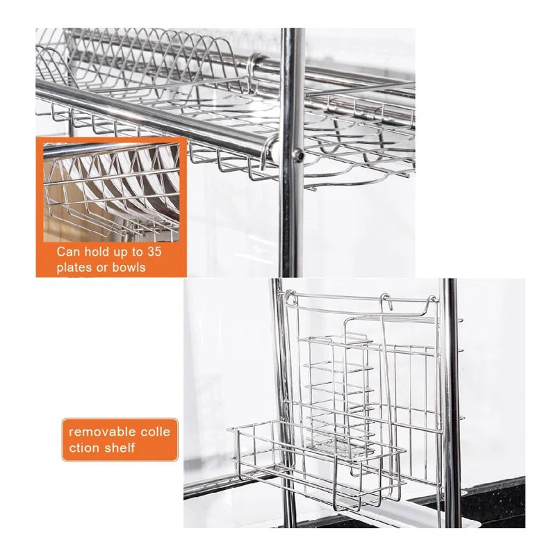Adjustable Stainless Steel Dish Rack