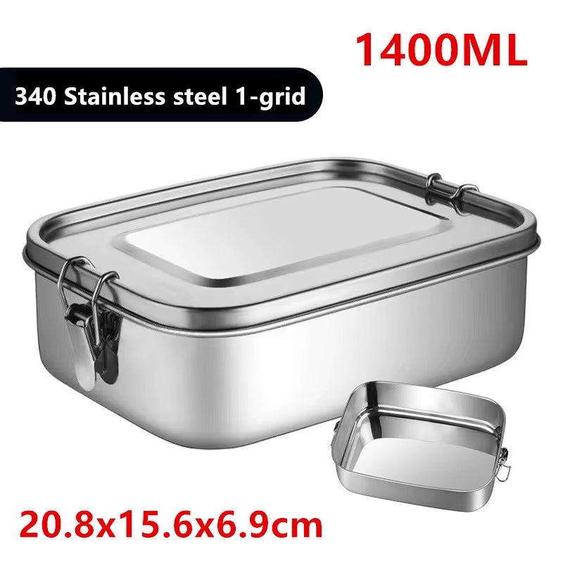 Stainless Steel Rectangular Separate Bento Lunch Box