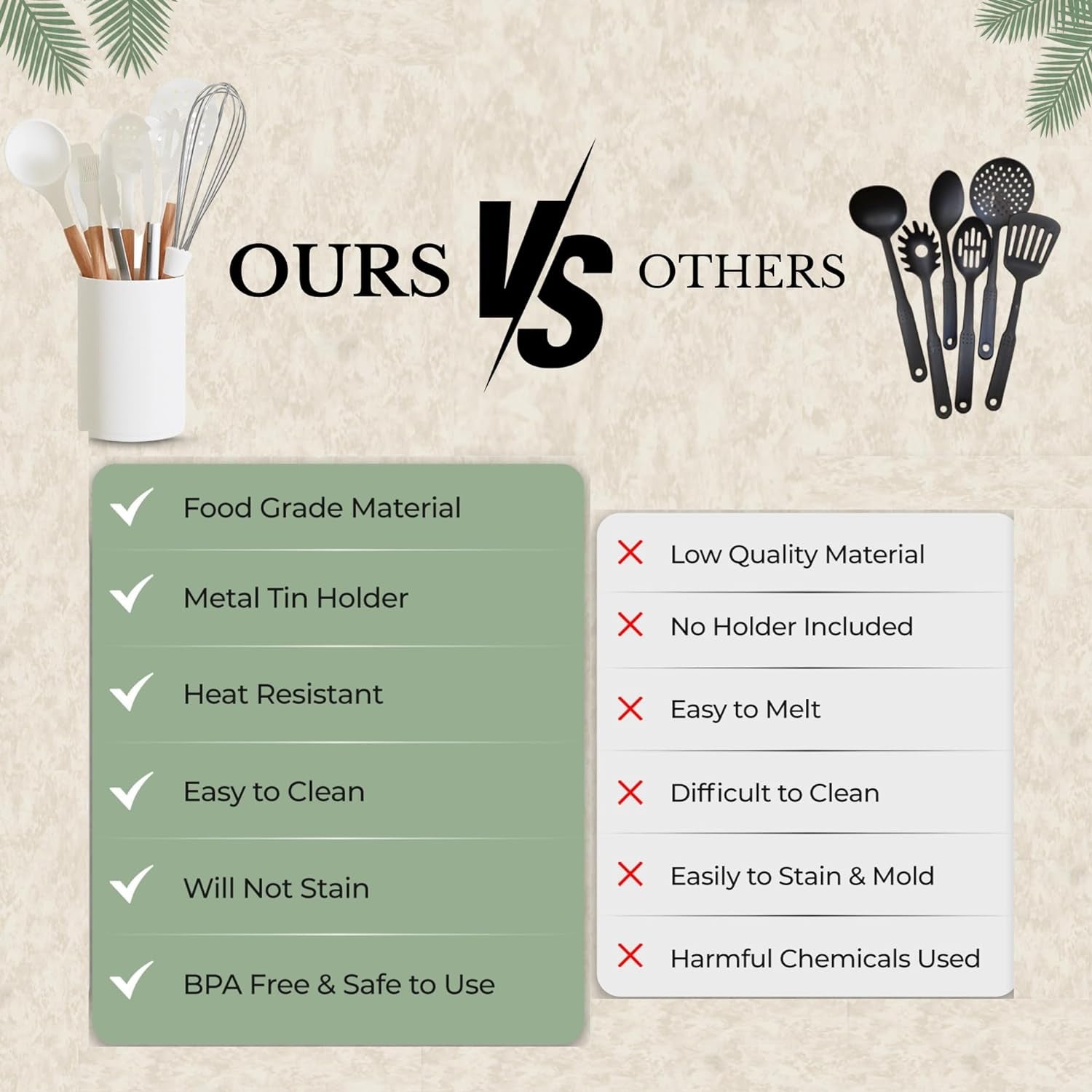 Silicone Cooking Utensils Set White–11Pcs Silicone Spatula Sets for Cooking
