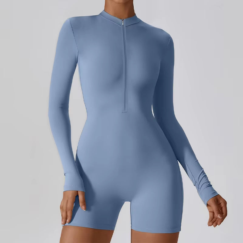Women Fitness Suit with Zipper