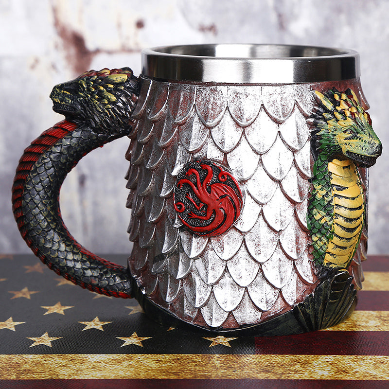 Dragon Scale Fantasy Tankard Mug
