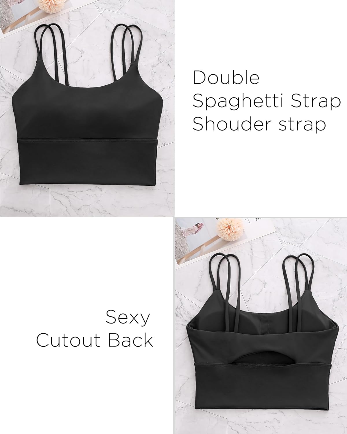 Women High Support Longline Fitness Top