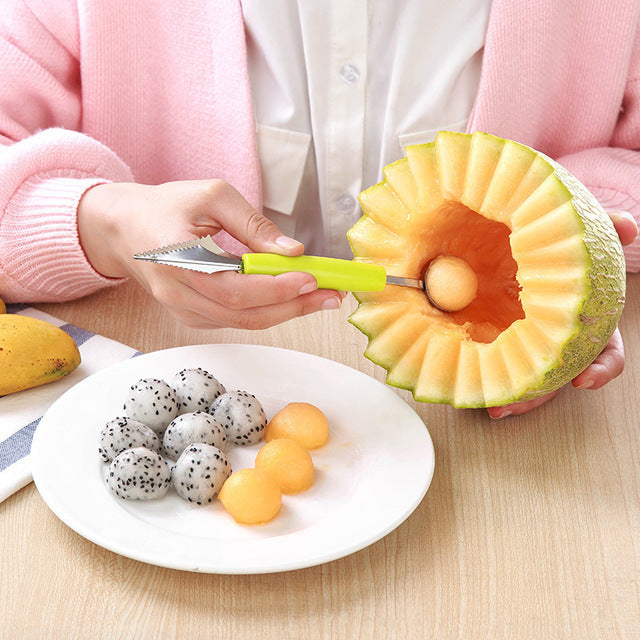 2-in-1 Melon & Fruit Baller Kitchen Fruit Sculpting Tool