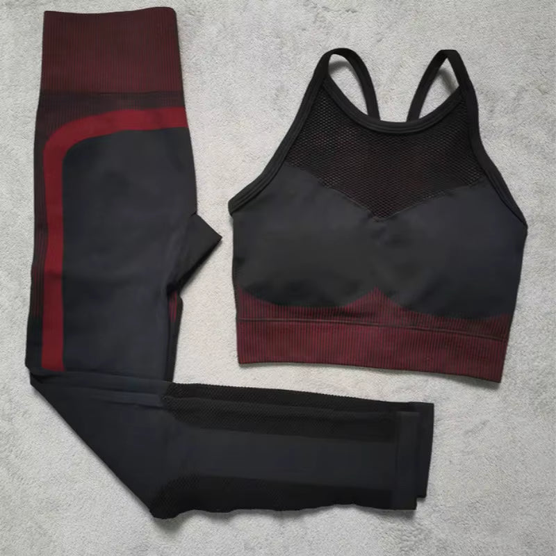 Women's Crop Top High Waist Fitness Suit