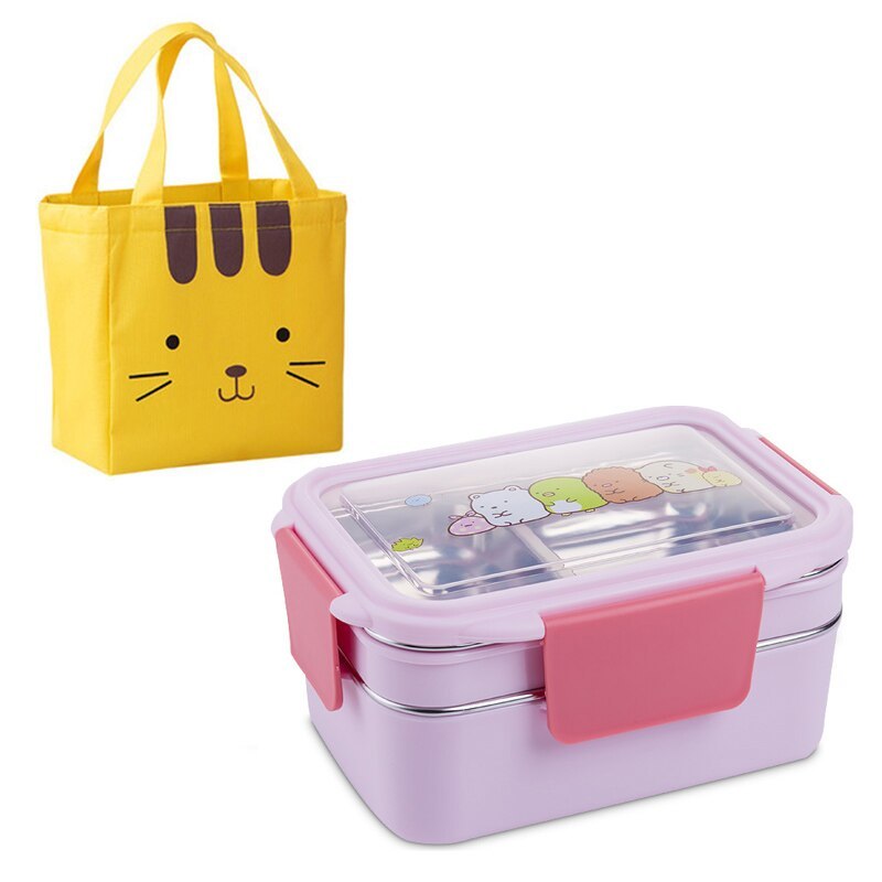 Stainless Steel Double Lunch Box – Durable & Spacious Food Container