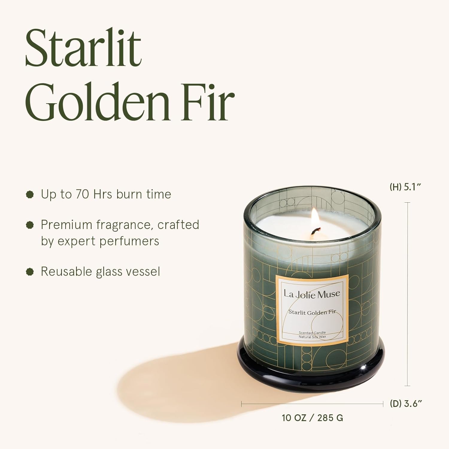 Christmas Candle, Cedarwood & Cypress Holiday Gifts, 75 Hours Long Burning, Natural Soy Candle Gift, Fancy Jar Decorative