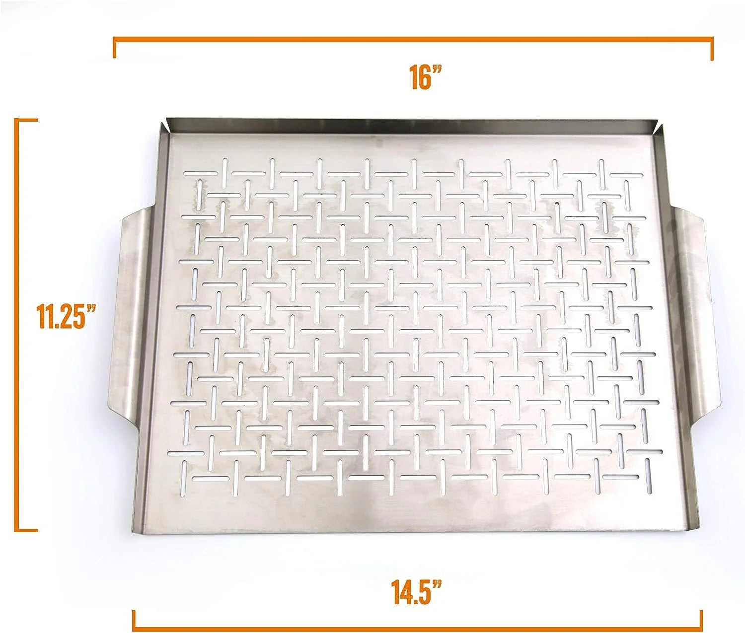 Grill Topper Tray Stainless Steel Grilling Pan with for BBQ and Vegetables