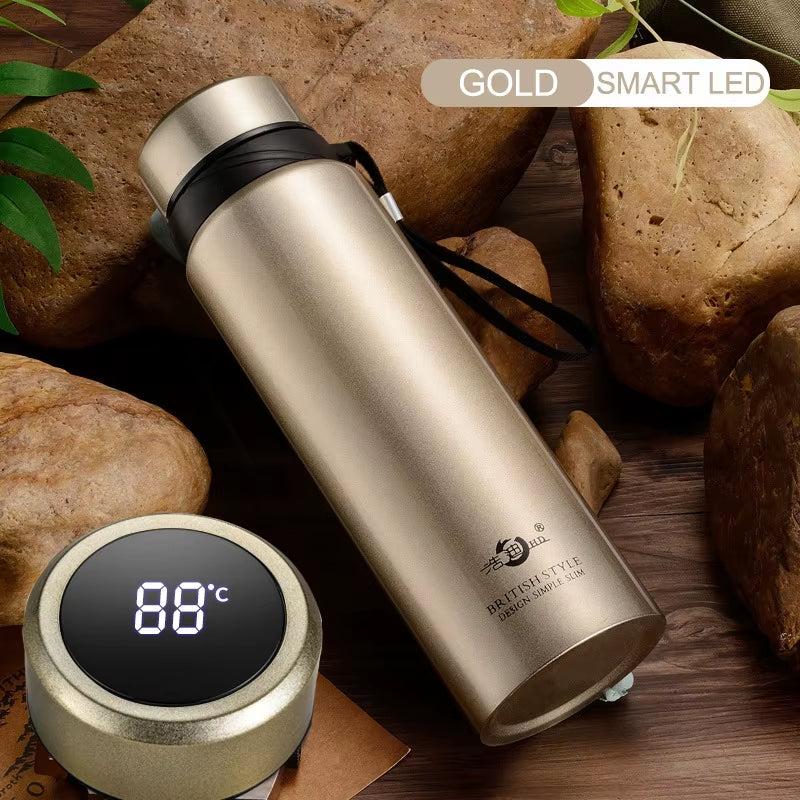 1800ML Large Capacity Thermos Bottle Stainless Steel Smart Temperature Display