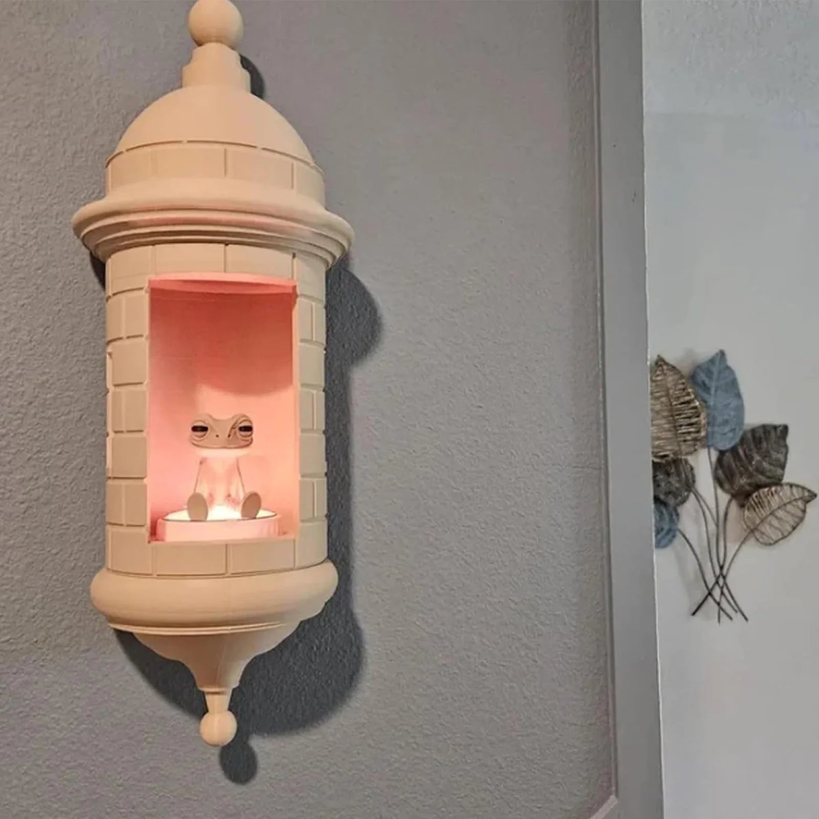 Puerto Rican Garita Wall Coqui Lamp, Puerto Rican Frog Lamp
