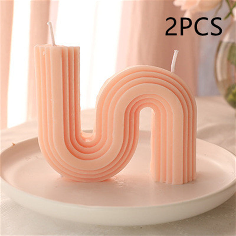 Modern Wavy Arch Scented Candle