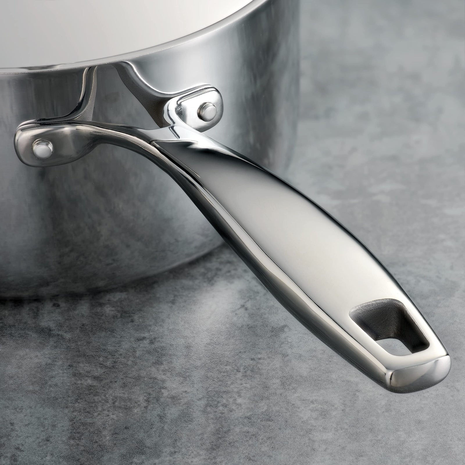 2 Qt Covered Sauce Pan Stainless Steel Tri-Ply Clad