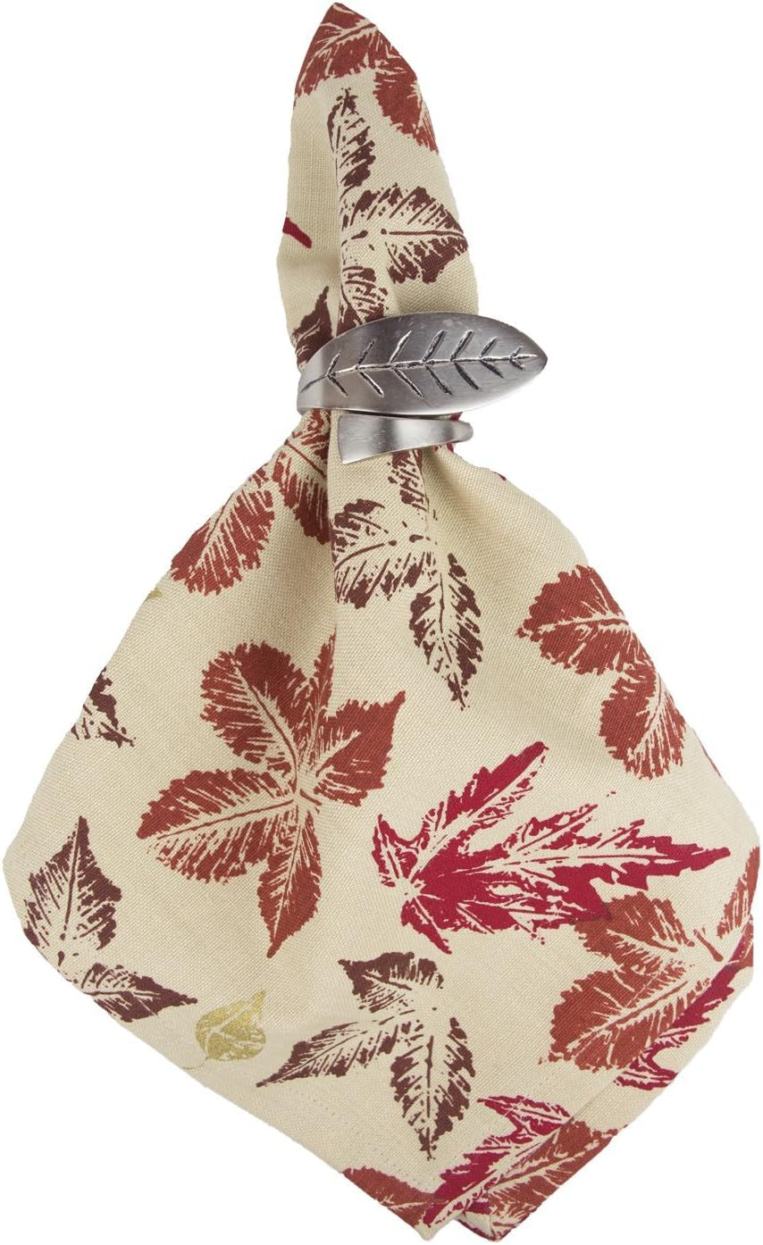 Rustic Autumn Leaves Cotton Napkin Set – 6 Pack (20x20)