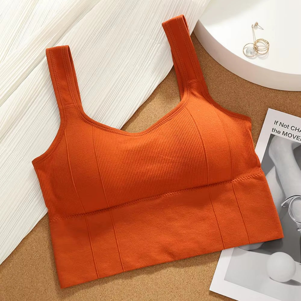 Sports Bra Anti-Sweat Fitness Top Women Seamless Yoga Bra Shockproof Crop Top Push up Sport Bra Gym Workout Top