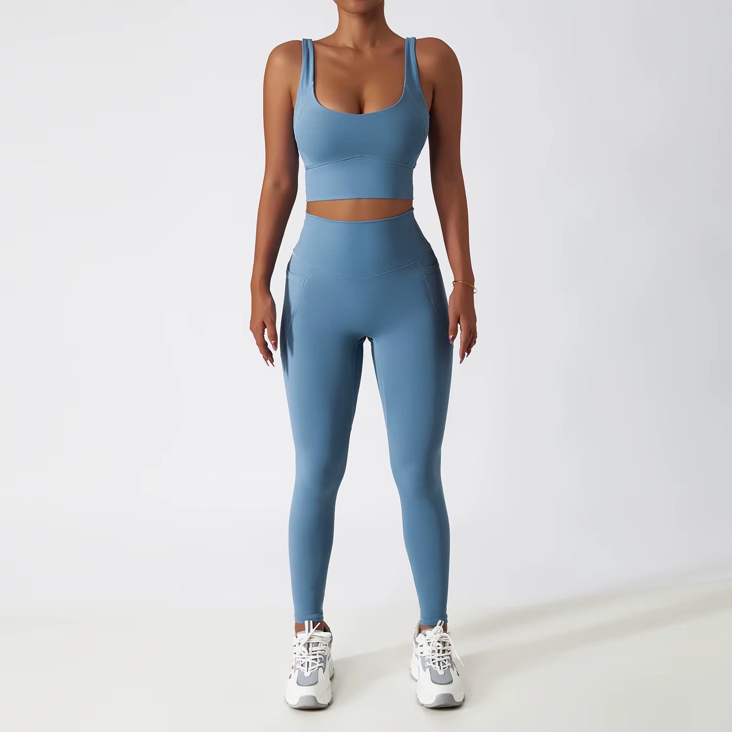 White Yoga Sets Women Sport Femme Rib Activewear Set Girls Seamless Fitness Suit Workout Clothes Athletic Wear Seamless Gym Set