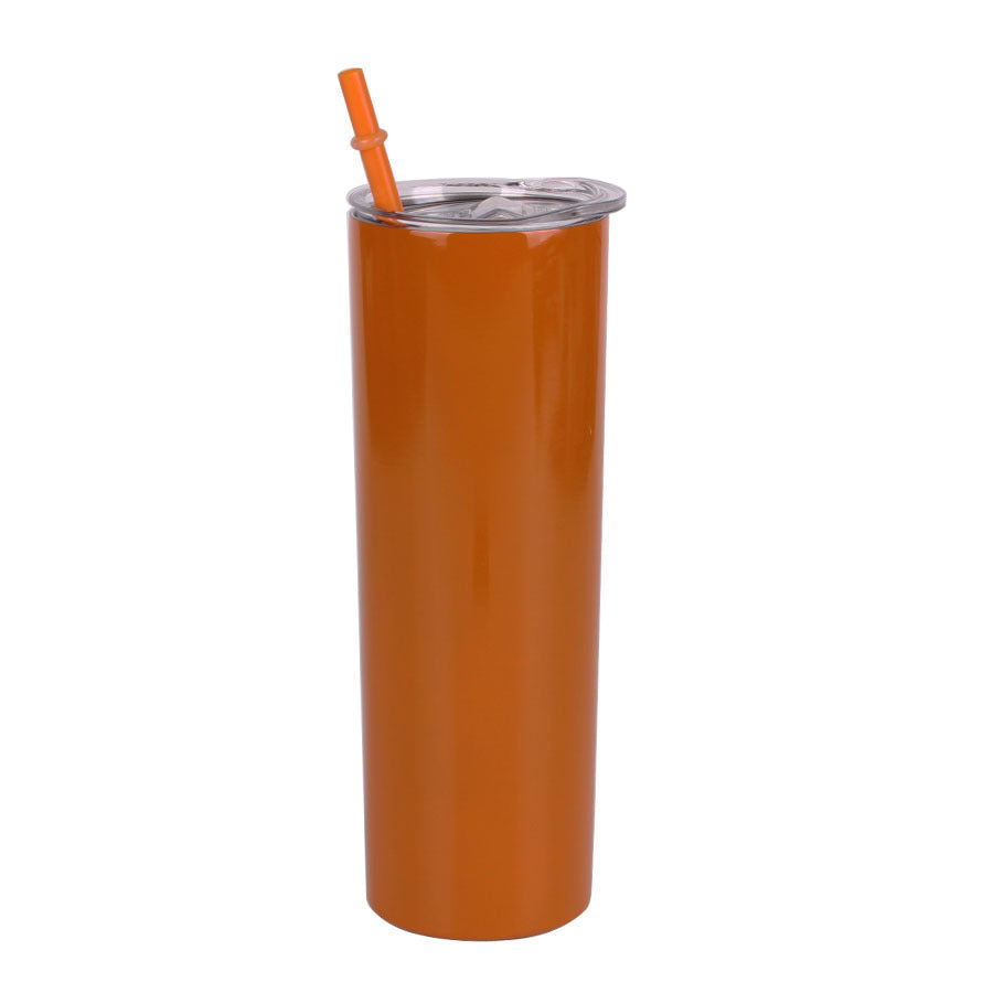 Double-Layer Stainless Steel Straw Tumbler, Insulated Slimming Water Cup