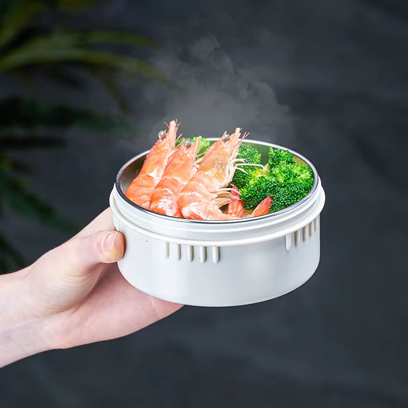 Portable Thermal Lunch Box Stainless Steel Heat Preservation Bento Box Food Container with Lunch Bags