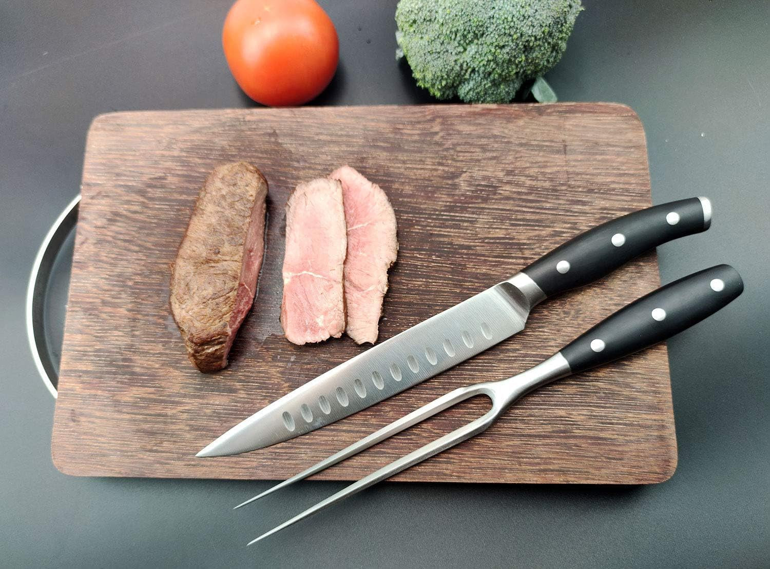 12 Inch Stainless Steel Cooking Fork for Barbecue, Serving, Cooking, Grilling, Roasting