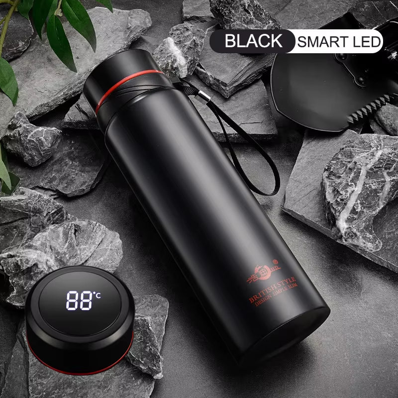 1800ML Large Capacity Thermos Bottle Stainless Steel Smart Temperature Display