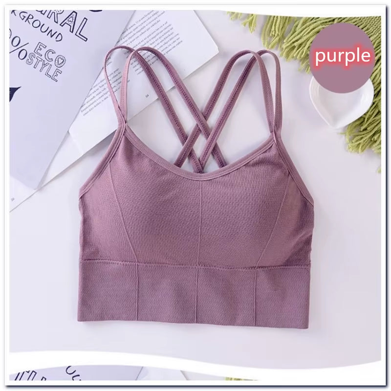 Women Fitness Top Seamless Crop Top Push up