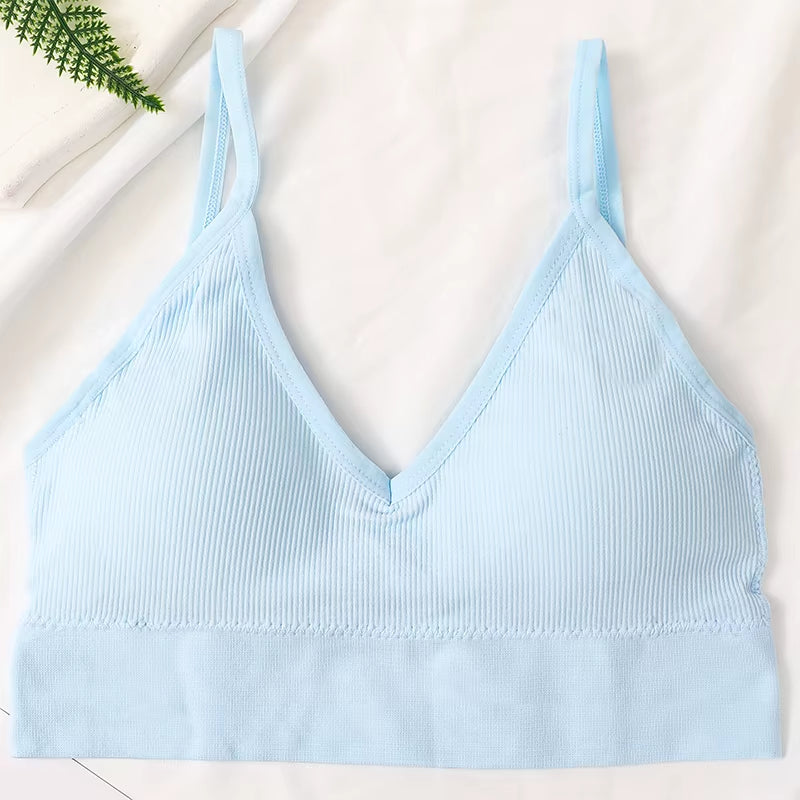 Women Crop Top Seamless Tube Top Underwear Low Back Bra Sports Fitness Top Streetwear Tank Bandeau Lingerie Removable Pad