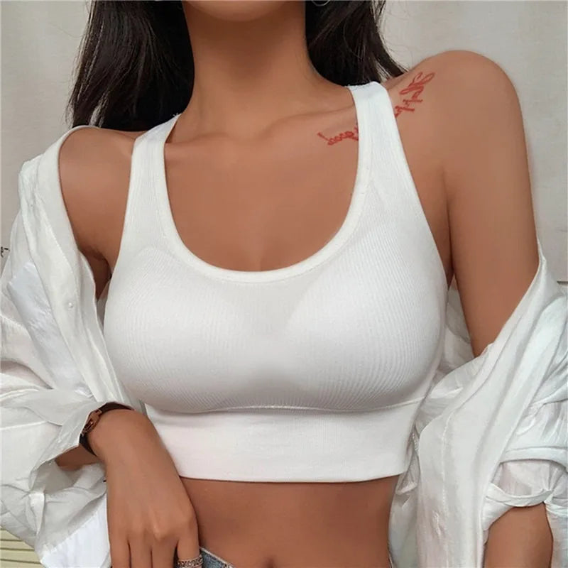 Women Seamless Fitness Top High Impact Sports Bra