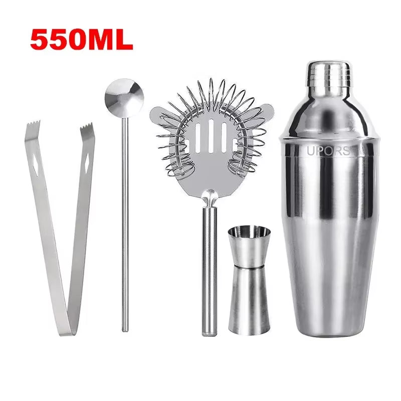 550ML/750ML Cocktail Shaker Mixer Stainless Steel Wine Martini Boston Shaker for Bartender Drink Party Bar Tools