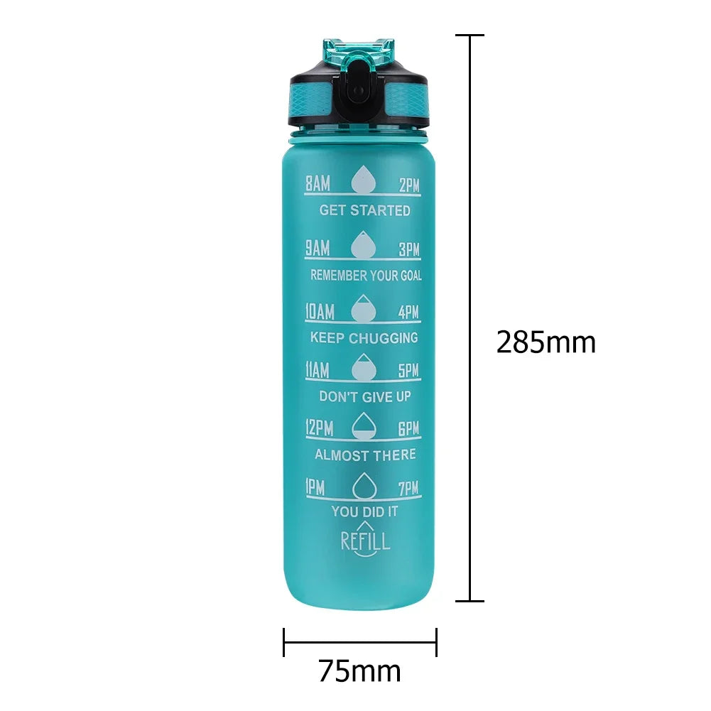 1 Liter Water Bottle Leakproof Bottles Drinking Outdoor Travel Gym Fitness