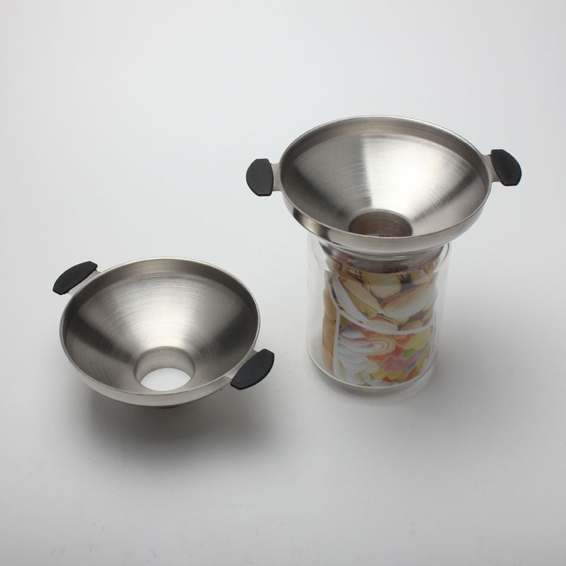 Stainless Steel Wide-mouth Funnel, Small Drain, Filter Hopper