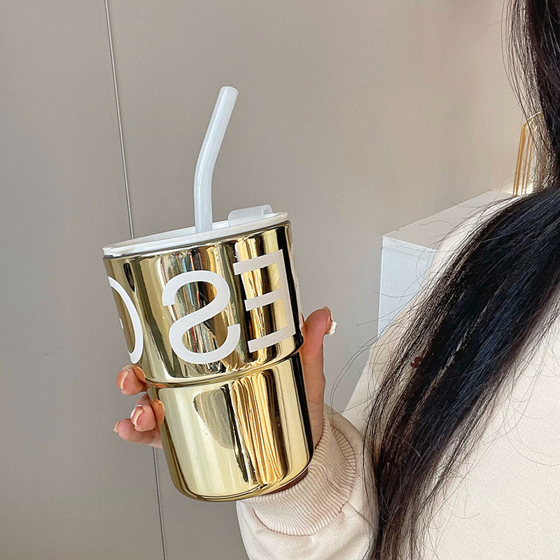 Wind Male And Female Students High Appearance Horizontal Straw Tumbler
