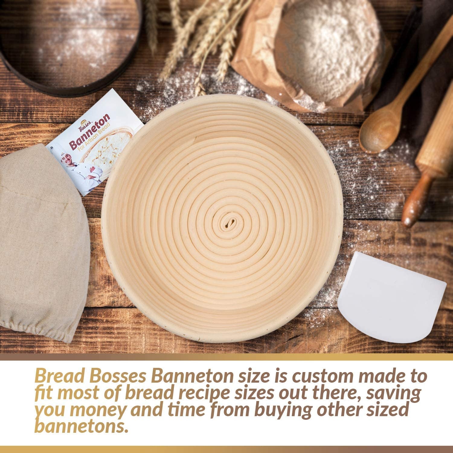 9 Inch Bread Banneton Proofing Basket