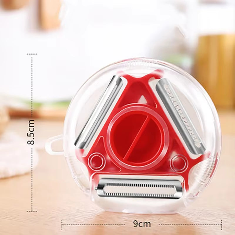 1-2Pcs 3In1 Kitchen Convenience Vegetable Peeler Carrot Grater Fruit Cutter Shredding Tool for Kitchen