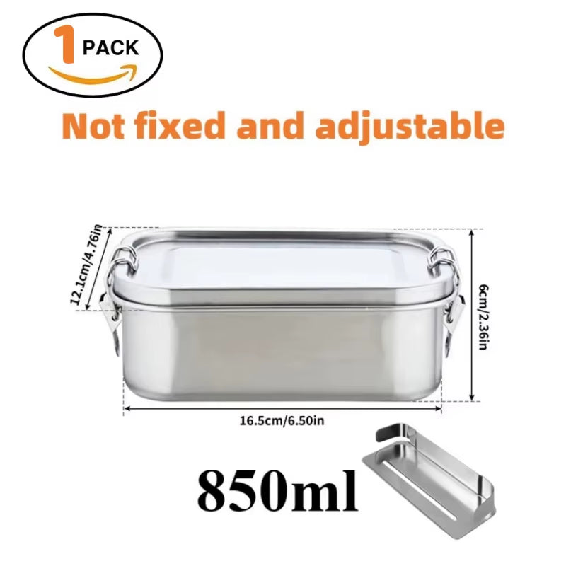 Bento Lunch Box Adults, Stainless Steel Airtight Lunchbox Food Taper Meal Prep, BPA-Free