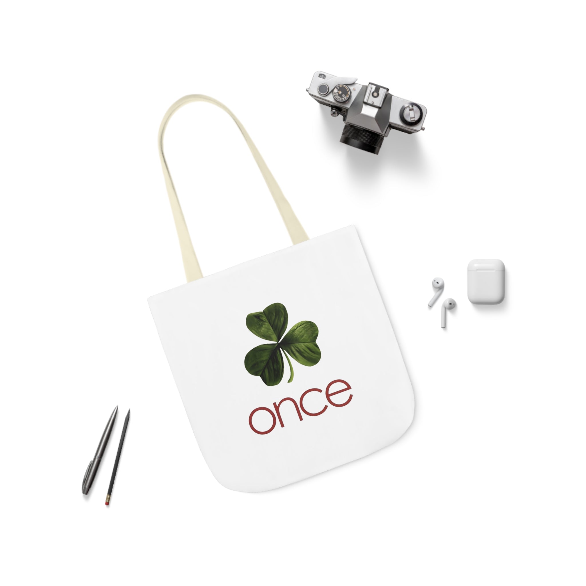 Once Canvas Tote Bag, 5-Color Straps