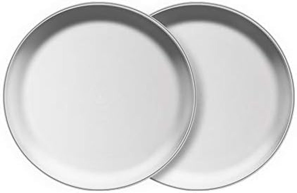 2 Set Reusable Stainless Steel round Plate - 12 Inch - Dishwasher Safe