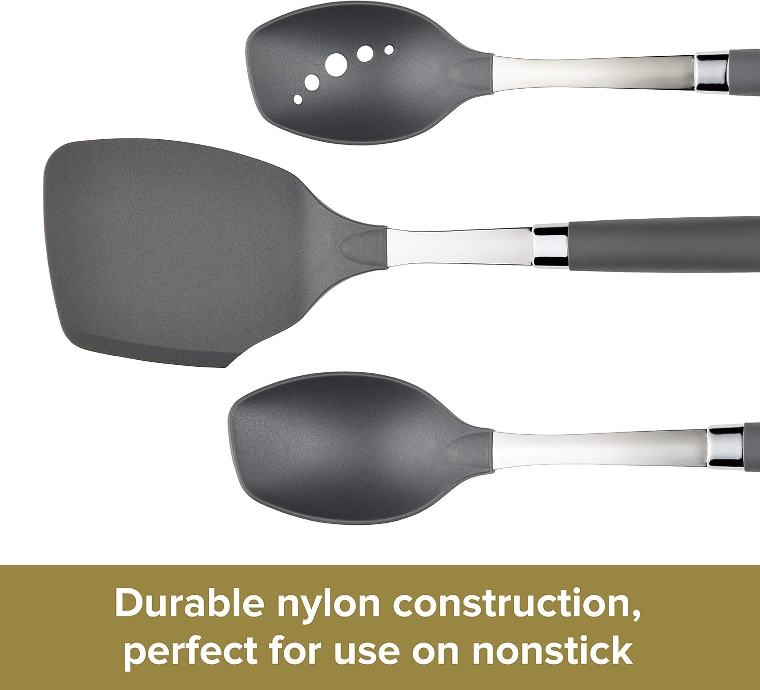Suregrip Stainless Steel Meat Fork/Kitchen Tool, 13.25 Inch, Gray
