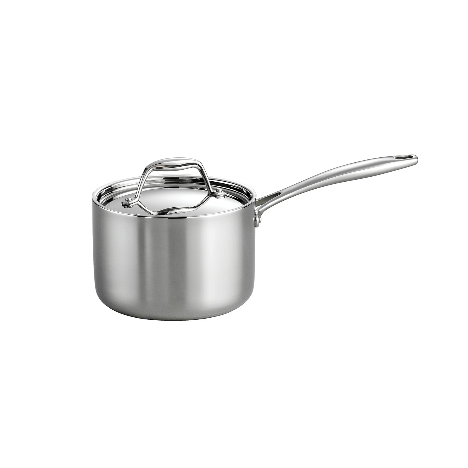 2 Qt Covered Sauce Pan Stainless Steel Tri-Ply Clad