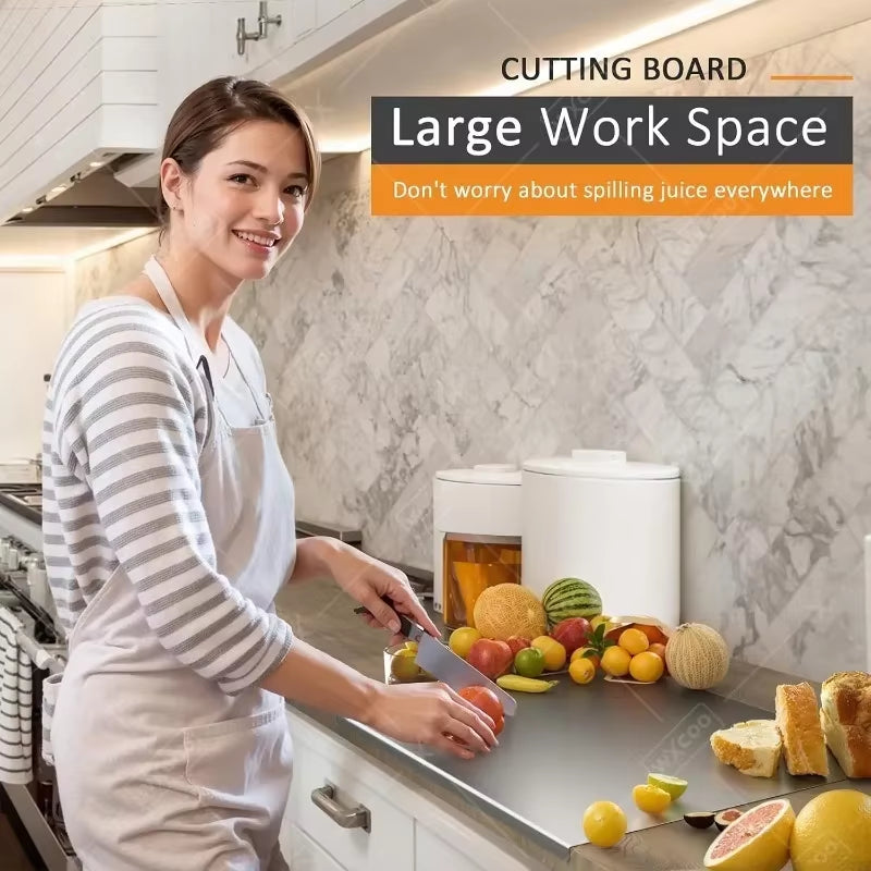 Light Top Stainless Steel Cutting Board Food Grade Heavy Duty Chopping Boards Anti-Slip Boards