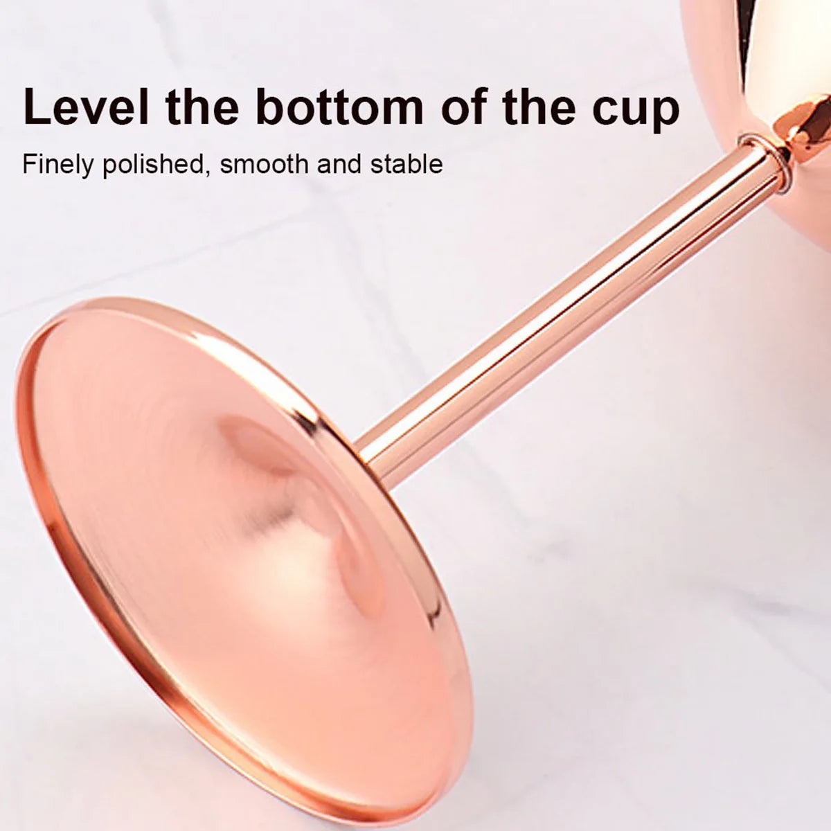 18 Oz Stainless Steel Wine Glasses, Unbreakable Wine Goblets, Rose Gold, 2 Pack