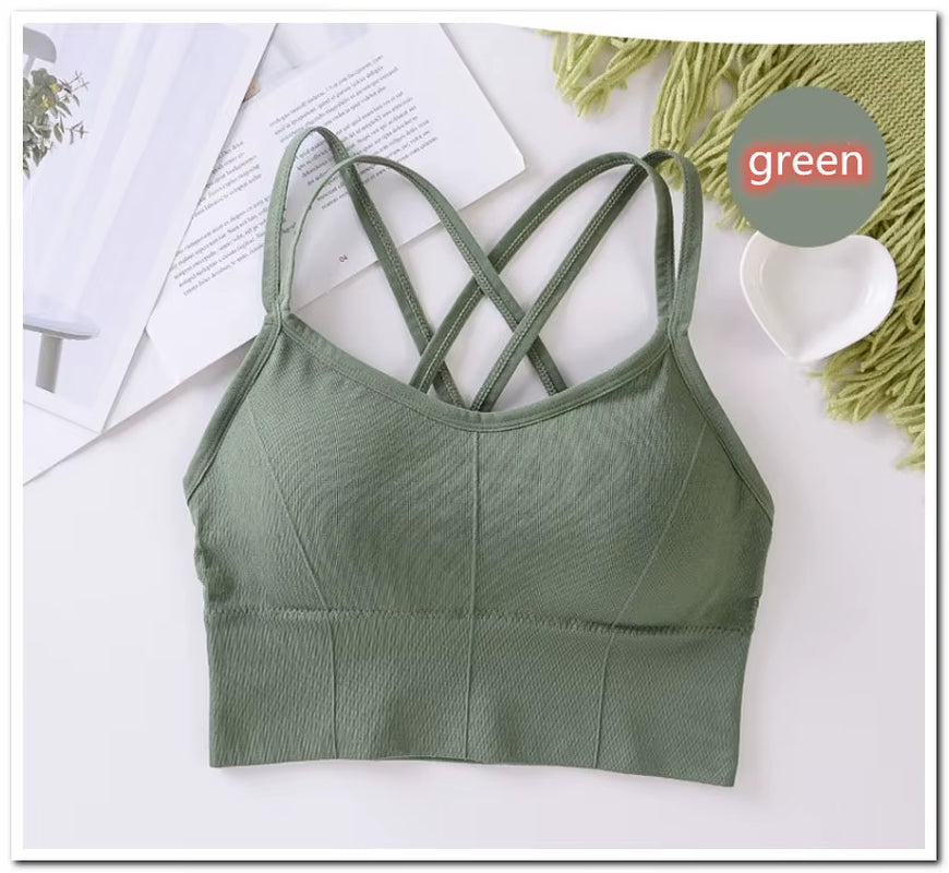 Women Fitness Top Seamless Crop Top Push up