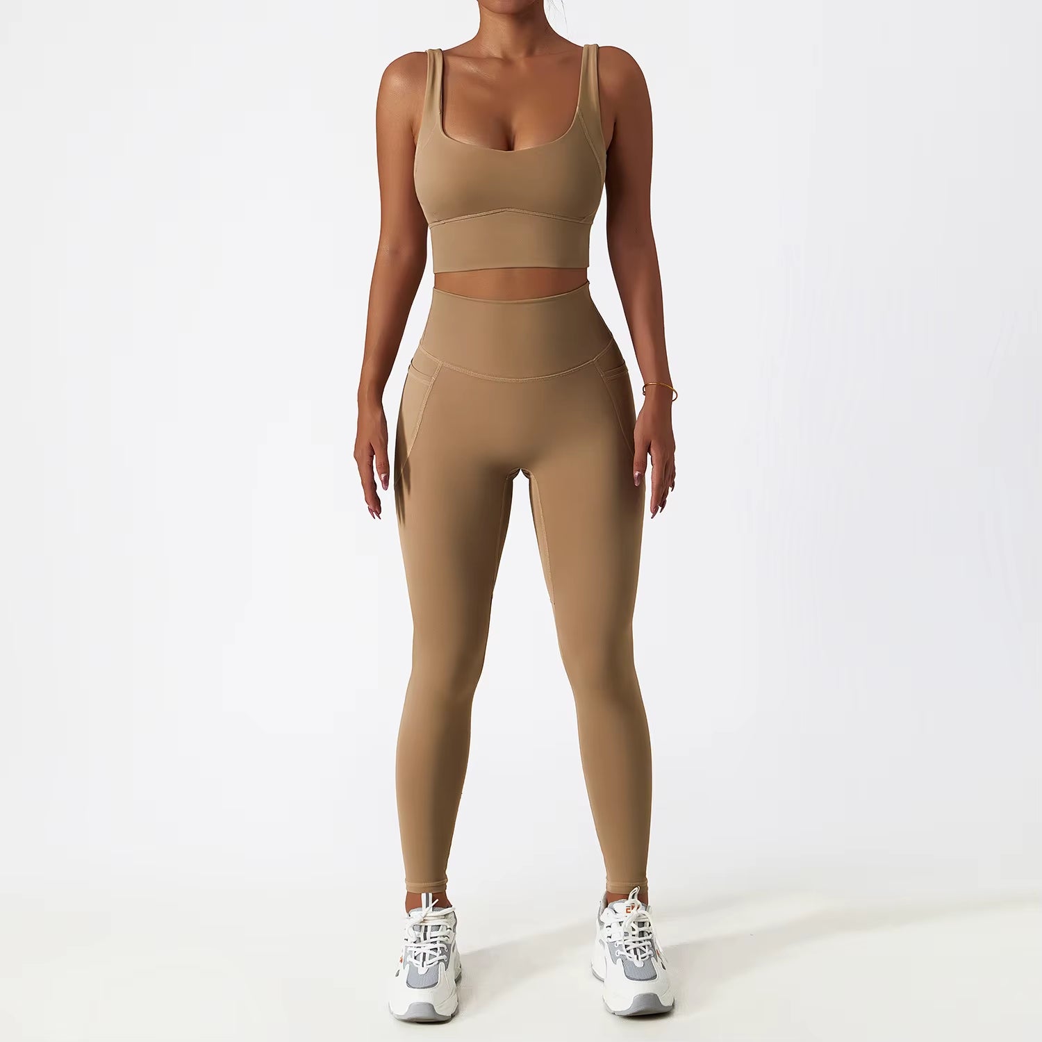 White Yoga Sets Women Sport Femme Rib Activewear Set Girls Seamless Fitness Suit Workout Clothes Athletic Wear Seamless Gym Set
