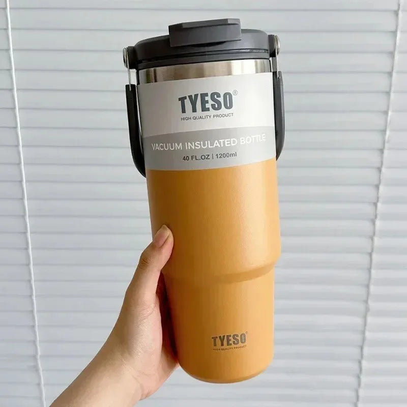 Stainless Steel Double-Layer Insulated Tumbler for Coffee and Cold Drinks