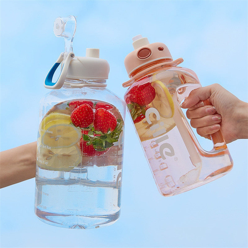 Large Capacity Tritan Water Bottle (1.5L+): Stay Hydrated with Your Favorite Infusions!