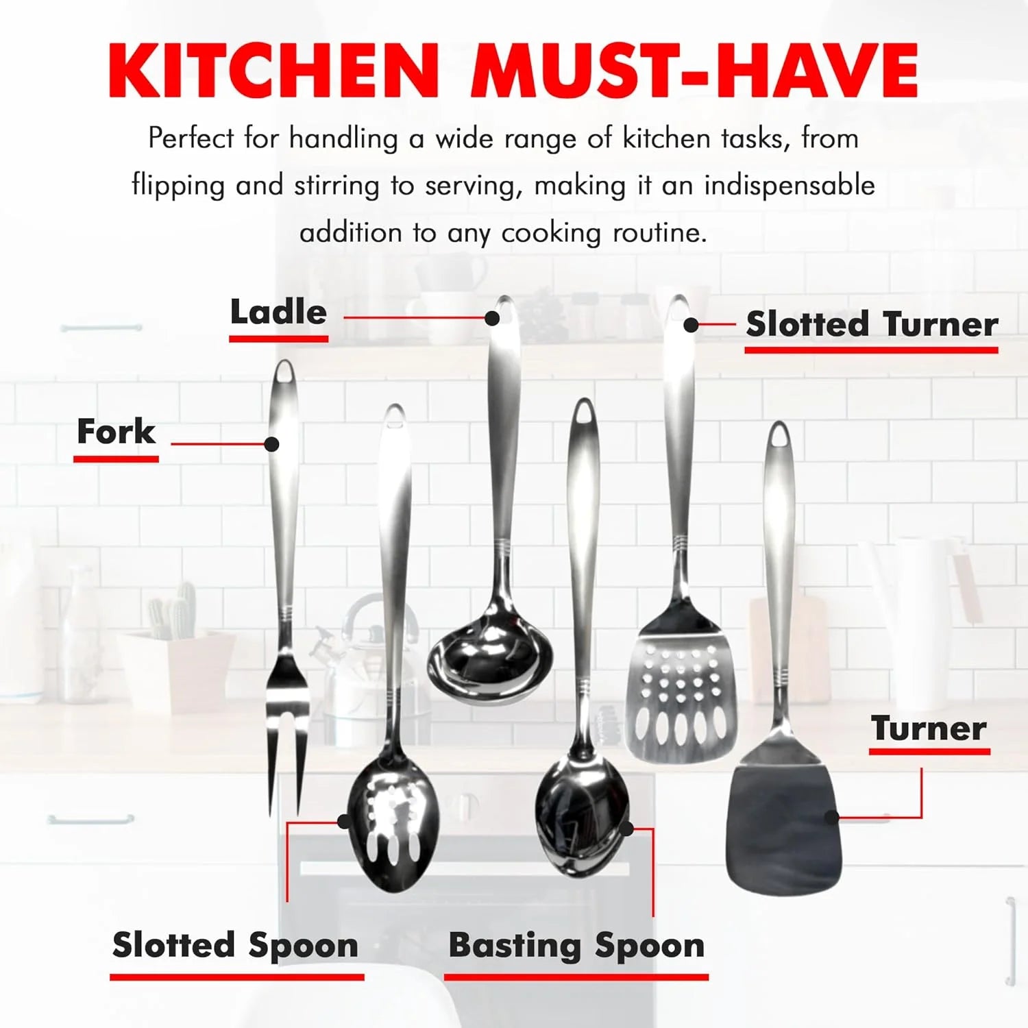 Select Meat Serving Fork, 13 Inch, Stainless Steel
