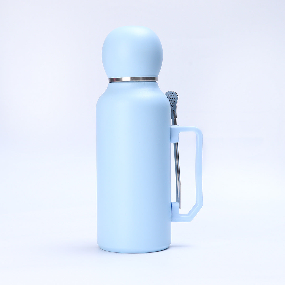 Pastel Insulated Food & Drink Thermos with Built-in Spoon and Handle