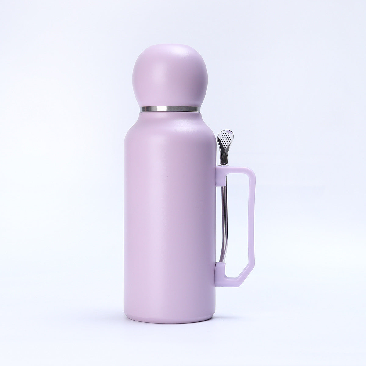 Pastel Insulated Food & Drink Thermos with Built-in Spoon and Handle