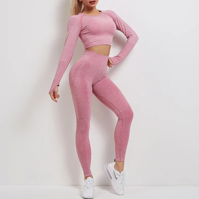 Women Seamless Long Sleeve Fitness Suit